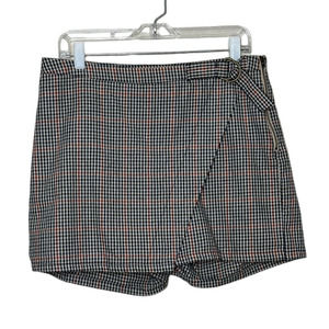 Edition black plaid skort skirt size 12